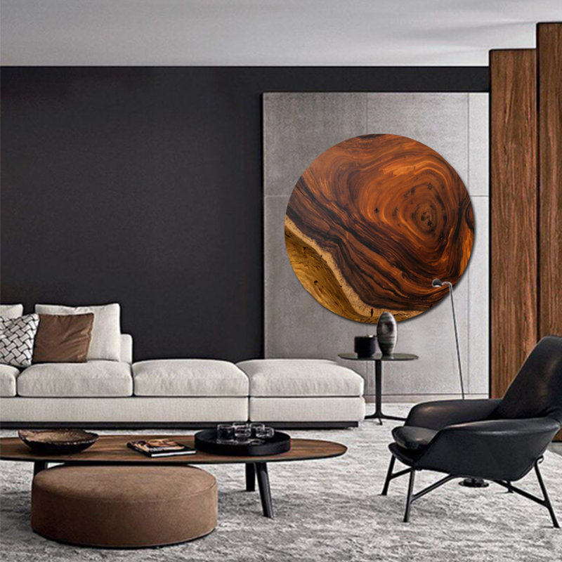 Great Oak Print, Round 46" H x 46" W x 2.5" D