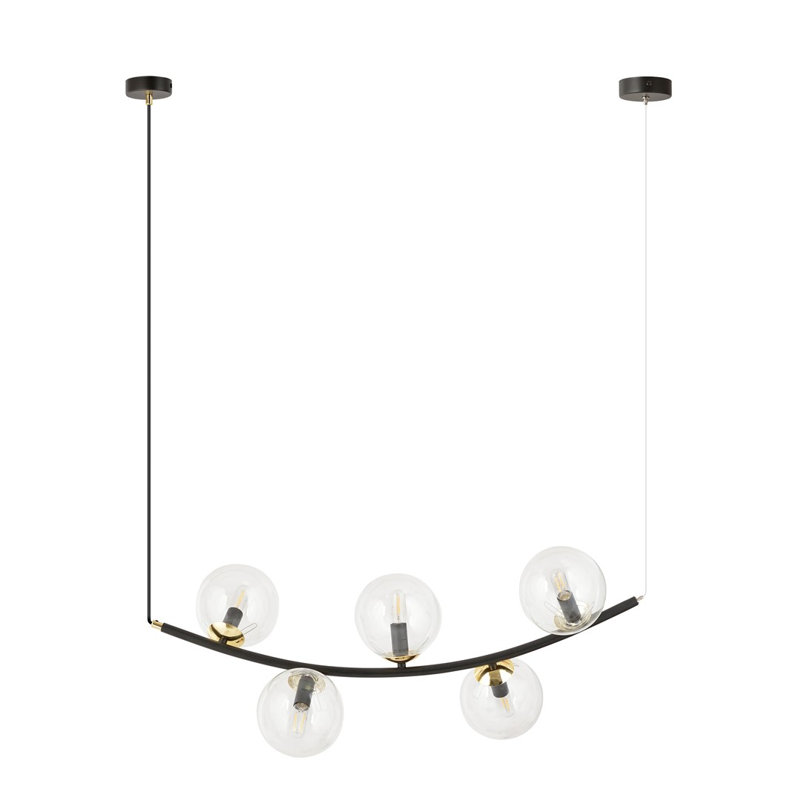 Alula 5 - Light Chandelier, Transparent