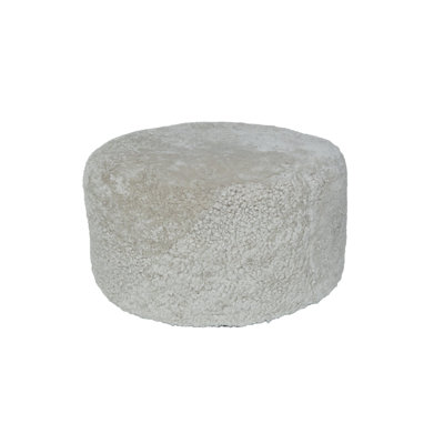  Shorn Curly Sheepskin Ottoman OATMEAL