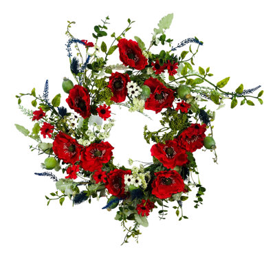 Couronne 24 po Poppy Salvia Daisy