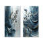 «Blue and White Herbs Spiral Garden I», ensemble de 2 pièces d'art floral-1301780956-1301780957-1301780954