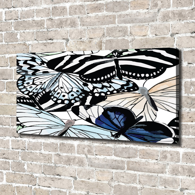 Butterflies And Flowers - Wrapped Canvas Print