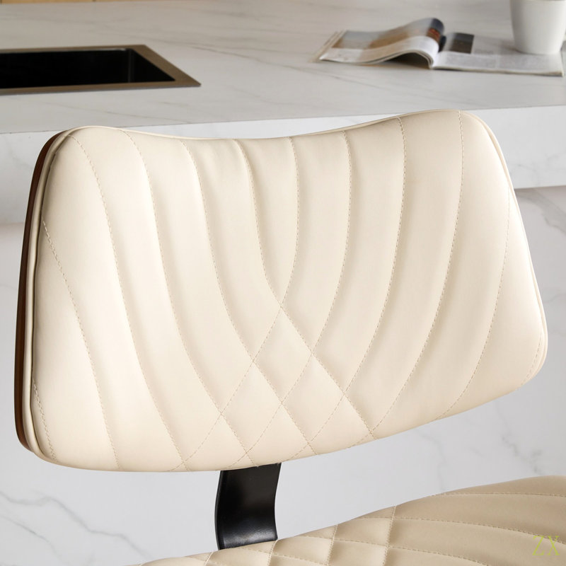Ensemble de 2 tabourets de bar Bentwood, Blanc, 2