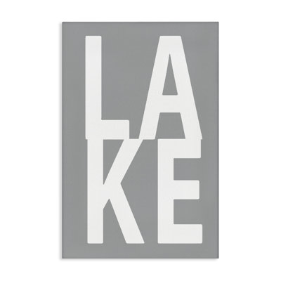 "Lake Word" sur toile grise par Jamie MacDowell