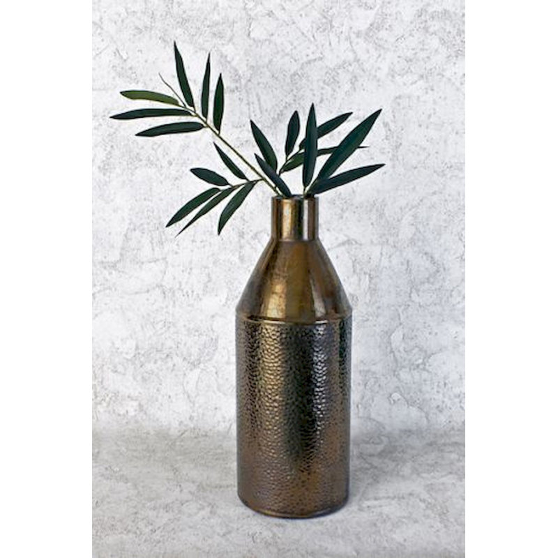 Vase en bronze, H 18 po x l 7 po x P 7 po