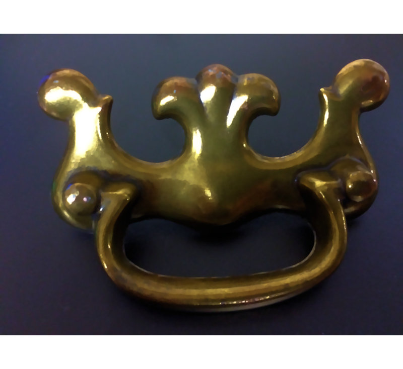 3" Single Post Bail Pull Antiqued Brass