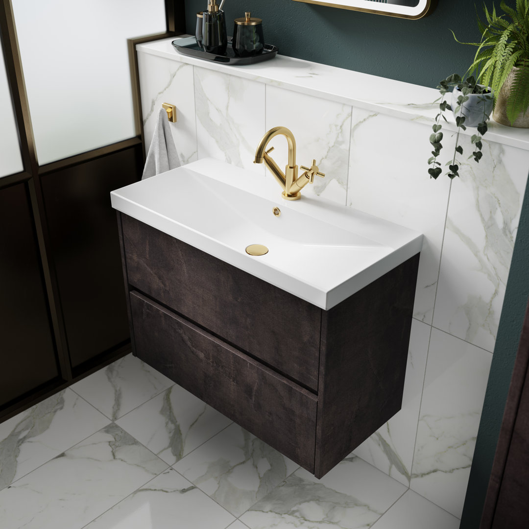 Havana 600mm Single Bathroom Vanity with Drop In Vitreous China Basin