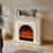 47.24" Ivory White Landscape Electric Fireplace