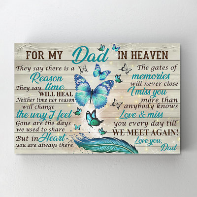 " For My Dad In Heaven They Say There Is A Reason "