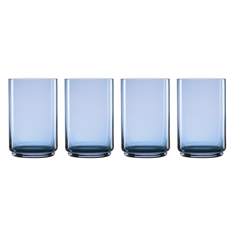 Lenox Tuscany Stackable Coolers, Set of 4, 17 Oz, Blue