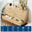 Commode à 6 tiroirs de 47 pouces de large en bois naturel - Armoire de rangement en bois pour le salon ou le couloir-831926828