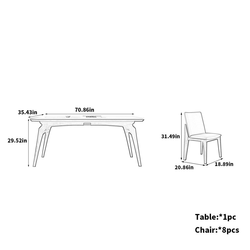White Ash Sintered Table Chairs Set Chic Modern