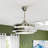 Aadvik 42" Retractable Ceiling Fan with LED Lights and Remote, 6-speed Reversible Fan-403903998-408065379