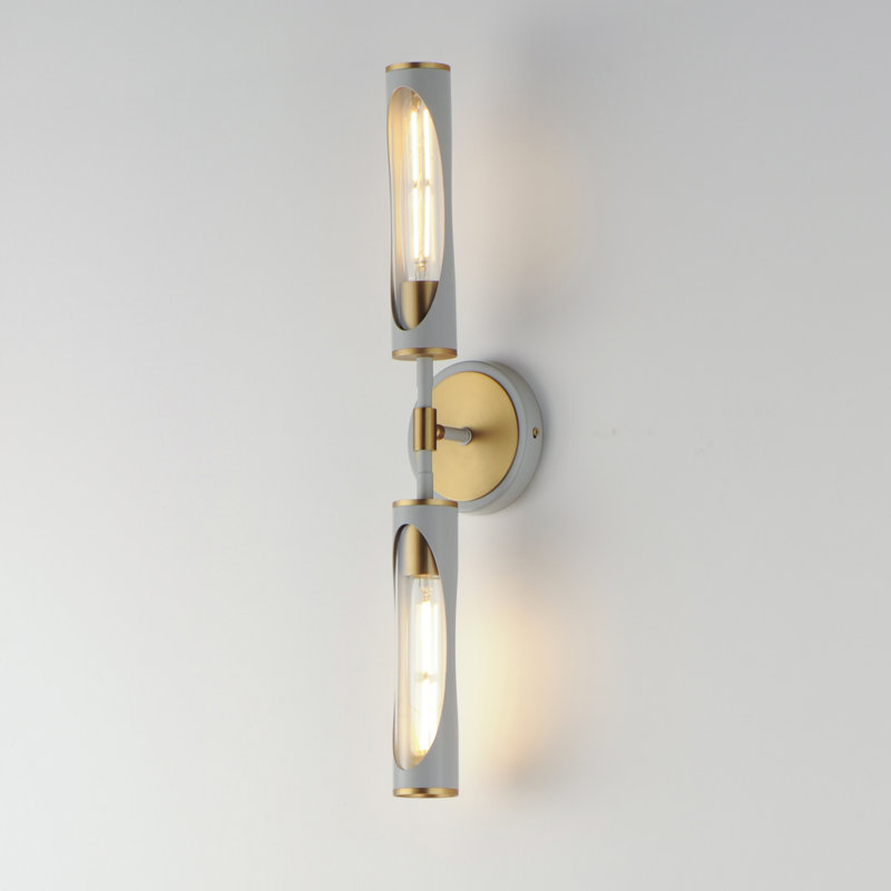 Regent-Bath Vanity, Light French Gray/Natural Aged Brass