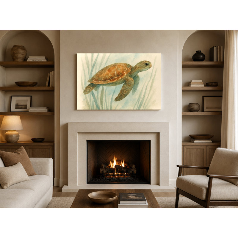 Seagrass Journey - paysage, art mural sur toile, H 20 po x l 24 po