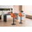 Swivel Adjustable Height Bar Stools, Faux Leather Modern Bar Stools, Upholstered Counter Stool-1561849388