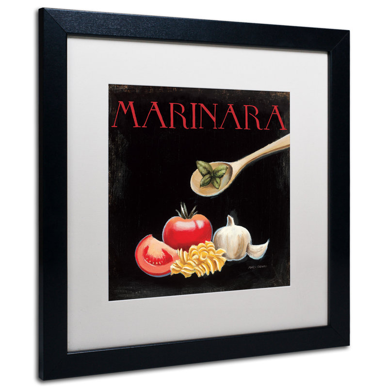 « italien cuisine iv » par marco fabiano, impression encadrée, H 16 po x l 16 po x P 0,5 po, Blanc