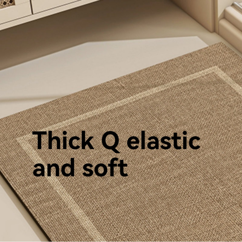 Quick-Dry Bath Mat Non-Slip Absorbent Toilet Rug Washable Tech Fabric Bathroom Floor Mat, 31.5" L x 19.69" W