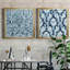 Carreau de mosaïque bleu azur III - Ensemble de cadres photo 2 pièces-1659724323-1645685482-1645685481