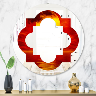 Miroir mural éclectique quadrilobe