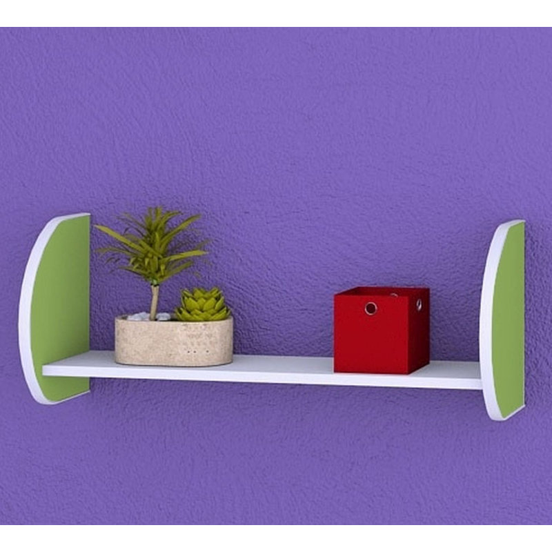 Arrin Floating Shelf, 34cm H x 87cm W x 25cm D, Green