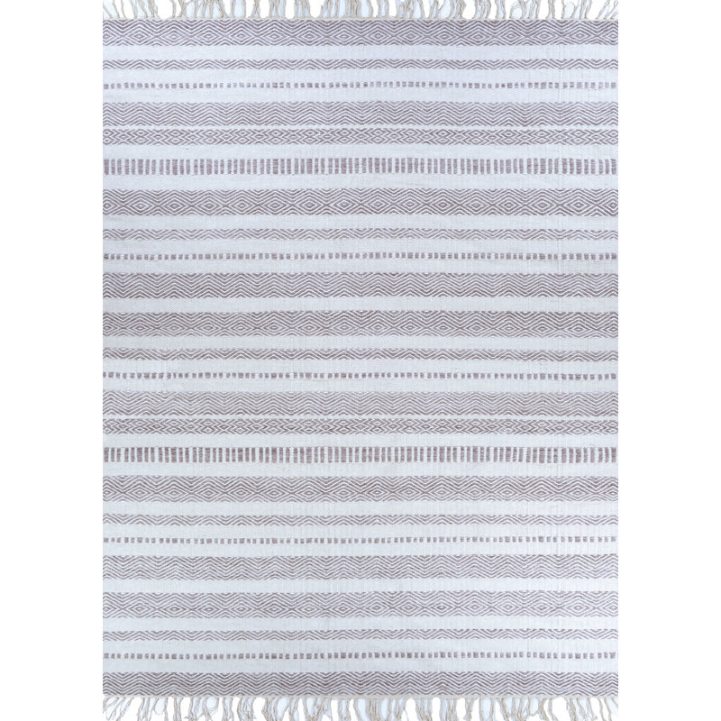 Tapis gris tissé à la main Cheriton, Rectangulaire 2 pi x 4 pi