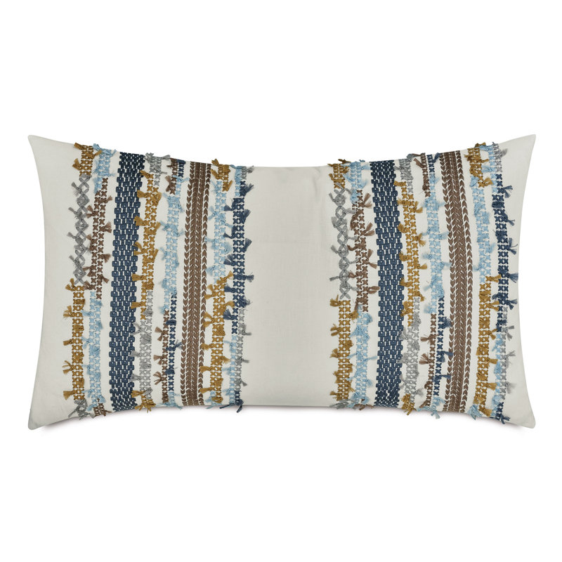Daleyza Striped Linen Pillow Sham, 20" H x 27" W