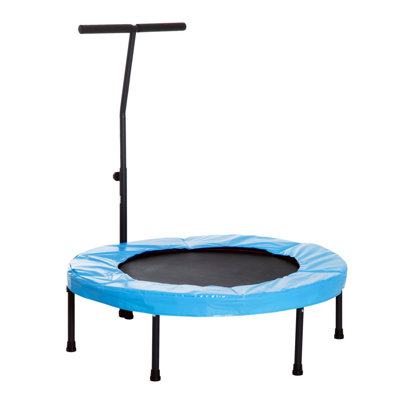 HOMCOM 40" Fitness Trampoline Rebounder with Adjustable Handle