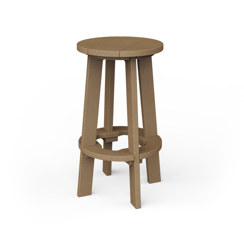 Outdoor Stool, Weathered Wood
