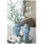 Vase de rangement décoratif en porcelaine bleue et blanche avec motifs floraux, H 12,6 po