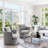 Upholstered Swivel Barrel Chair-946008484
