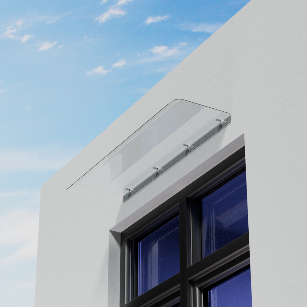 100cm W x 33cm D Clear Cover Window Awning Outdoor Door Canopy