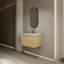 Lavabo de salle de bain mural en céramique 30 po, 2 portes à fermeture douce, contreplaqué