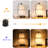 16"Dimmable USB & Type-C Metal Bedside Table Lamp with Bulb