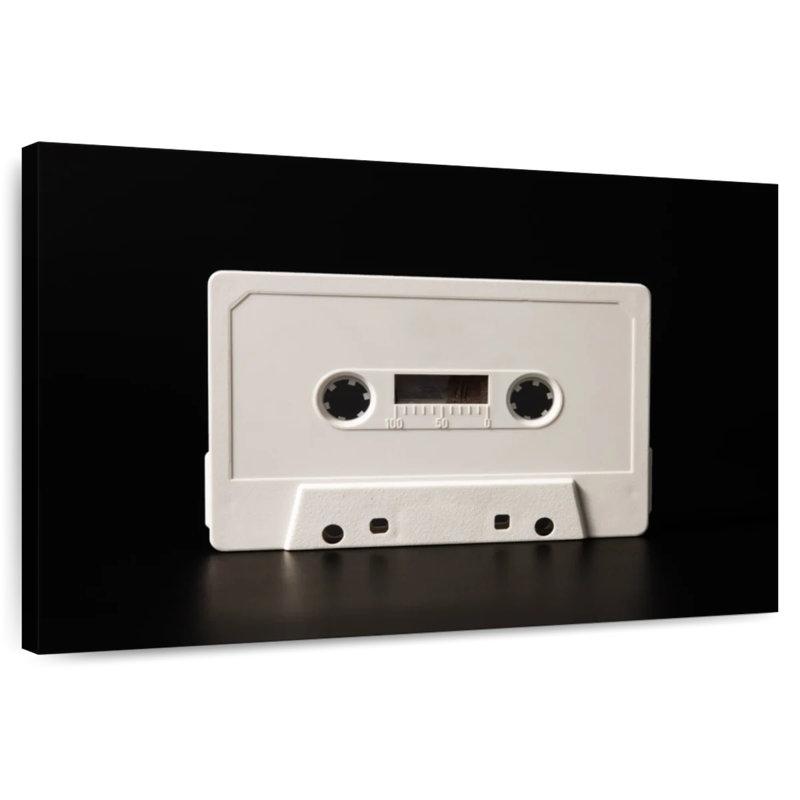 Cassette audio blanche Abarca, H 16 po x l 24 po