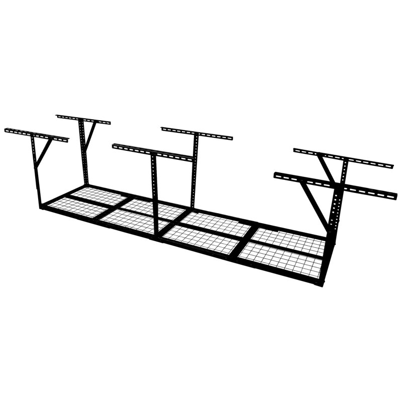 Support de rangement pour garage 2X8ft, Noir, H 38,67 po x l 96,07 po x P 24,07 po