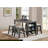 5pc Counter Height Set Multifunctional Counter Height Table with 4 Stools Fabric Upholstered Nailhead Trim Dining Room Furniture-1485392207