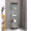 Vitrine, verre, 4 tablettes avec une porte-958455553
