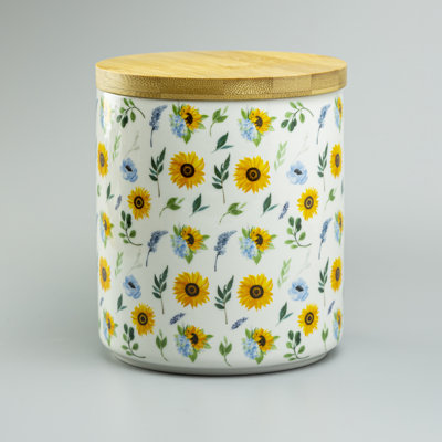 Sun Floral Porcelain China Jar