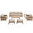 7 Pieces Outdoor Patio Conversation Set-1299540883
