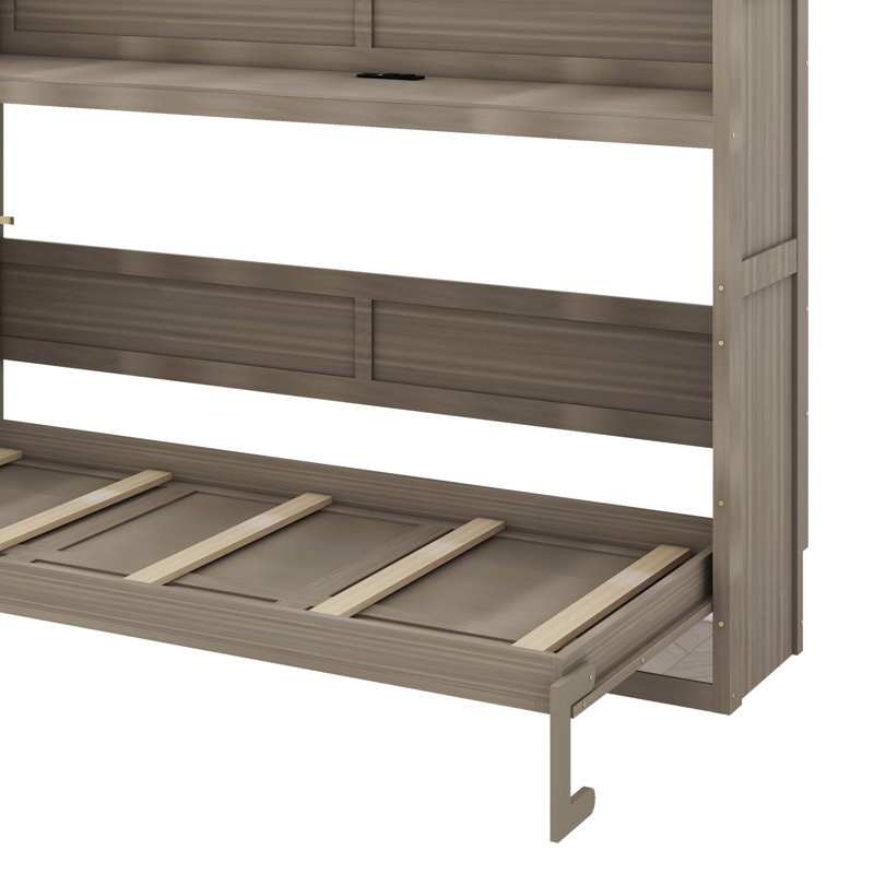 Lit simple simple TG avec bureau intégré, éclairage DEL