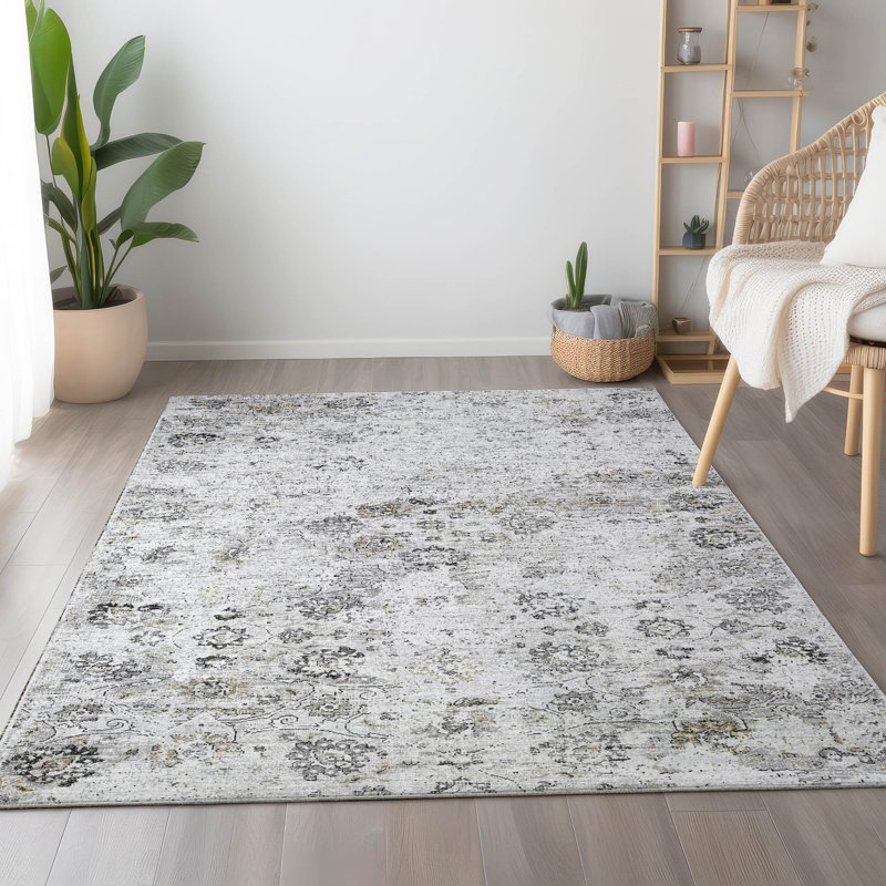 Tapis en frêne lavable à la machine de qualité supérieure Andreau AMF92, Rectangle 9 pi x 12 pi