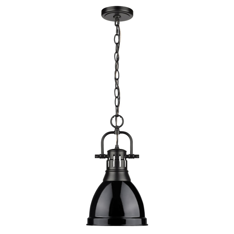 Alethia 1 - Light Kitchen Island Pendant, Black, Chrome