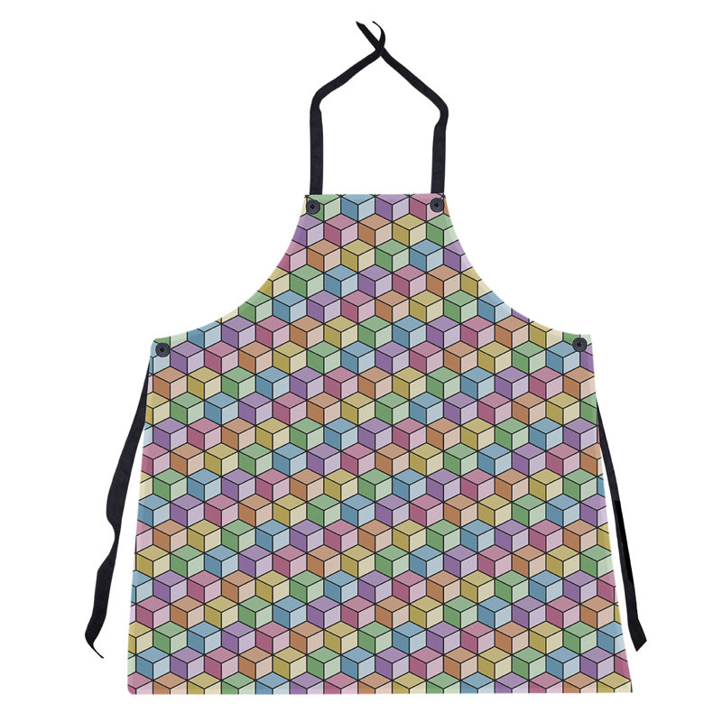 Bib Apron, Black Lined