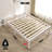 Solid Pine Wood Platform Bed Frame-799995184-799995187