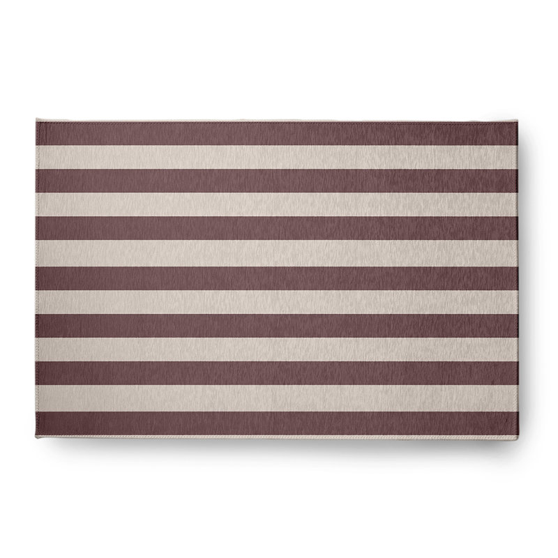 Tapis rayé en chenille Americana - CRGN1465PU50, Rectangle 4 pi x 6 pi