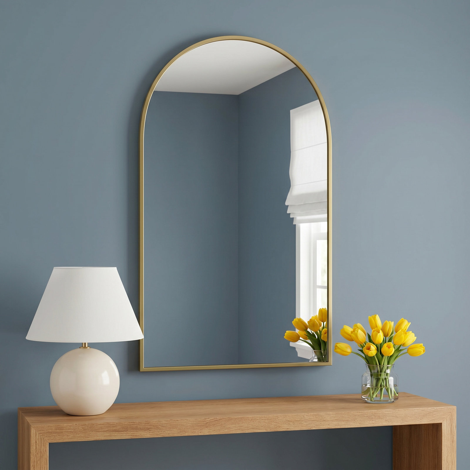 Sabine 36" Accent Mirror, Brass, 40" x 24"