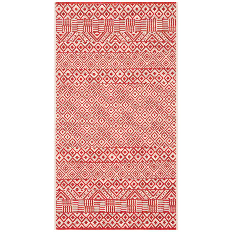 Tapis d'intérieur / extérieur Courtyard Performance Southwestern, Rectangle 6 pi 7 po x 9 pi 6 po