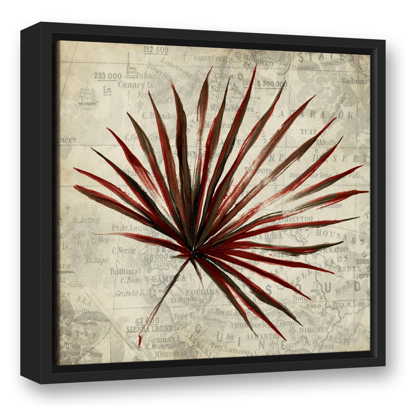 Fan Fan sur toile, H 13,75 po x l 13,75 po x P 1,75 po, Cadre flottant noir