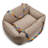 SnoozeHaven Beige Comfort Pillow Cat Bed